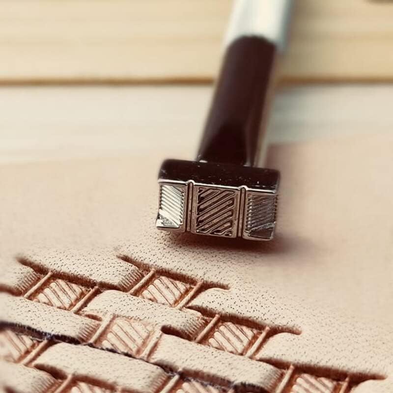10mm X 5mm Leather Carving Printing Tools Weave Heat Star Pattern Stamping Tools Craft DIY Alloy Material logo punching - (Color: X501S)
