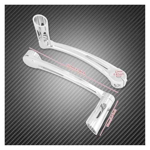 Levier de vitesse fini chrome robuste avec repose-pieds haut de gamme