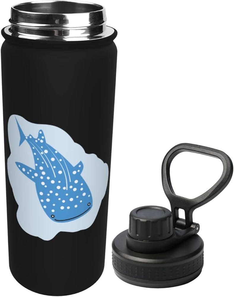 Amazon | 泳ぐジンベイザメ サメ 魚 水筒 真空断熱 保温 保冷 スポーツ