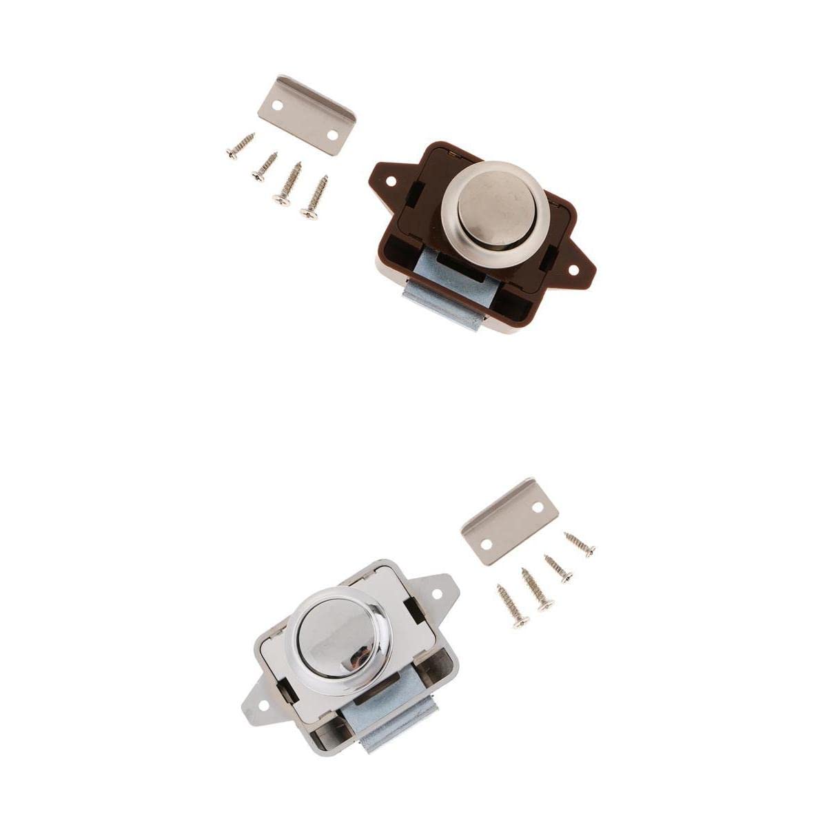 2x Push Button Latch Catch Locks for RV Cupboard Cabinet Door Brown+Silver eBay Motors | Parts & Accessories | RV, Trailer & Camper Parts | Interior-picture-48