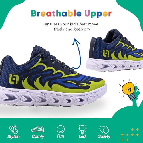 Light - Light Up Kids Shoes Kit with Sunglasses and Watch - LED Shoes for Boys, Easy to Put On, Kid Sneakers3