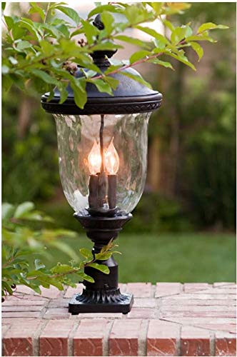 Maxim Carriage House Vx 3 Light Water Glass Candle Style Wall Lantern with Oriental Bronze Finish - Image 3