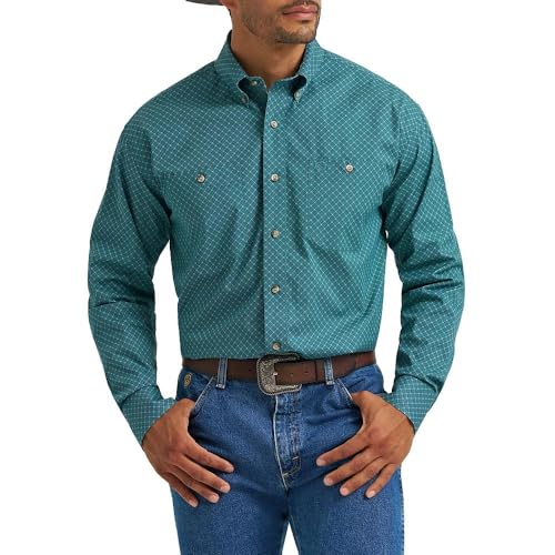Wrangler Men's George Strait Aqua Shirt