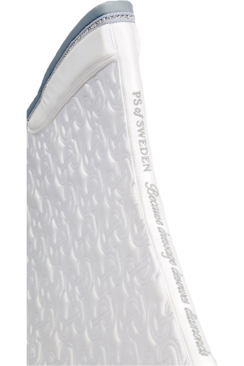 PS of Sweden 2025 Kristall Satin Dressur Sattel Pad 1110-117 - 001 - White