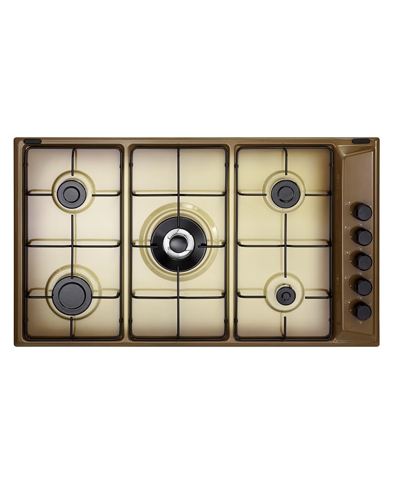 De Longhi FLT59DD - Cocina de gas (n.º 5 fuegos, color tierra de Francia