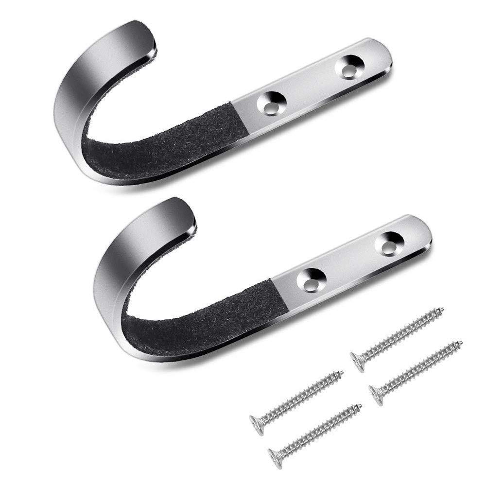 ACEXIER 1 Paio di Supporti Imbottiti per Montaggio a Parete per Pistola, Gancio a J per Fucile da Caccia, Ganci per impieghi gravosi, Set di Supporti rigidi in Acciaio Inossidabile AntiGraffio