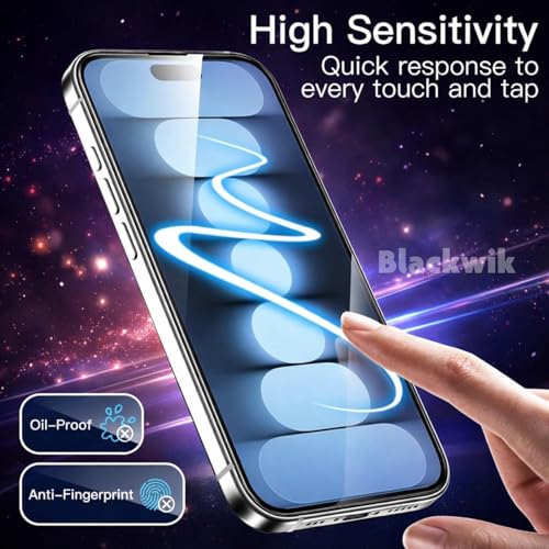 Image of Blackwik Premium Tempered Glass Screen Protector for Google Pixel 10A with Edge-To-Edge Protector Coverage | Easy Installation Kit (Black) (Pack Of 2)