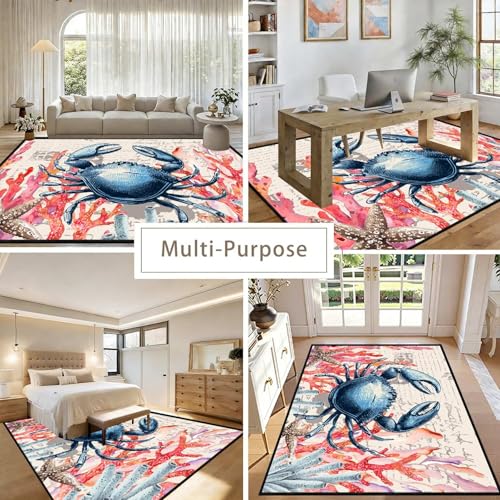 Tapete Coral Estrella Tropical 3x5ft con Diseño Costero miniatura 4