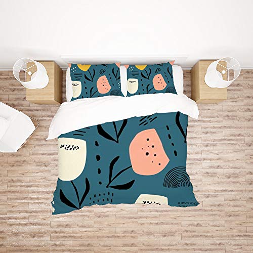 Parure de lit 100 % polyester de qualité supérieure pour lit King Size - 3