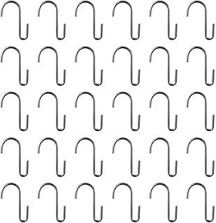 AllGIFT 30PCS S Hooks,Stainless Steel S Shaped Metal Hanging Hooks,Heavy Duty S Hooks for Kitchen and Bathroom, Coat, Bag, Work Shop, Perfect Rack Hooks