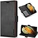 Produktbild Dclbo Hülle für Samsung Galaxy S21 Ultra, Handytasche Hülle Case Leder Tasche Cover Einfarbig Handyhülle Schutzhülle mit Kartenfach Flip Magnet Kunstleder Klapphülle für Galaxy S21 Ultra-Schwarz
