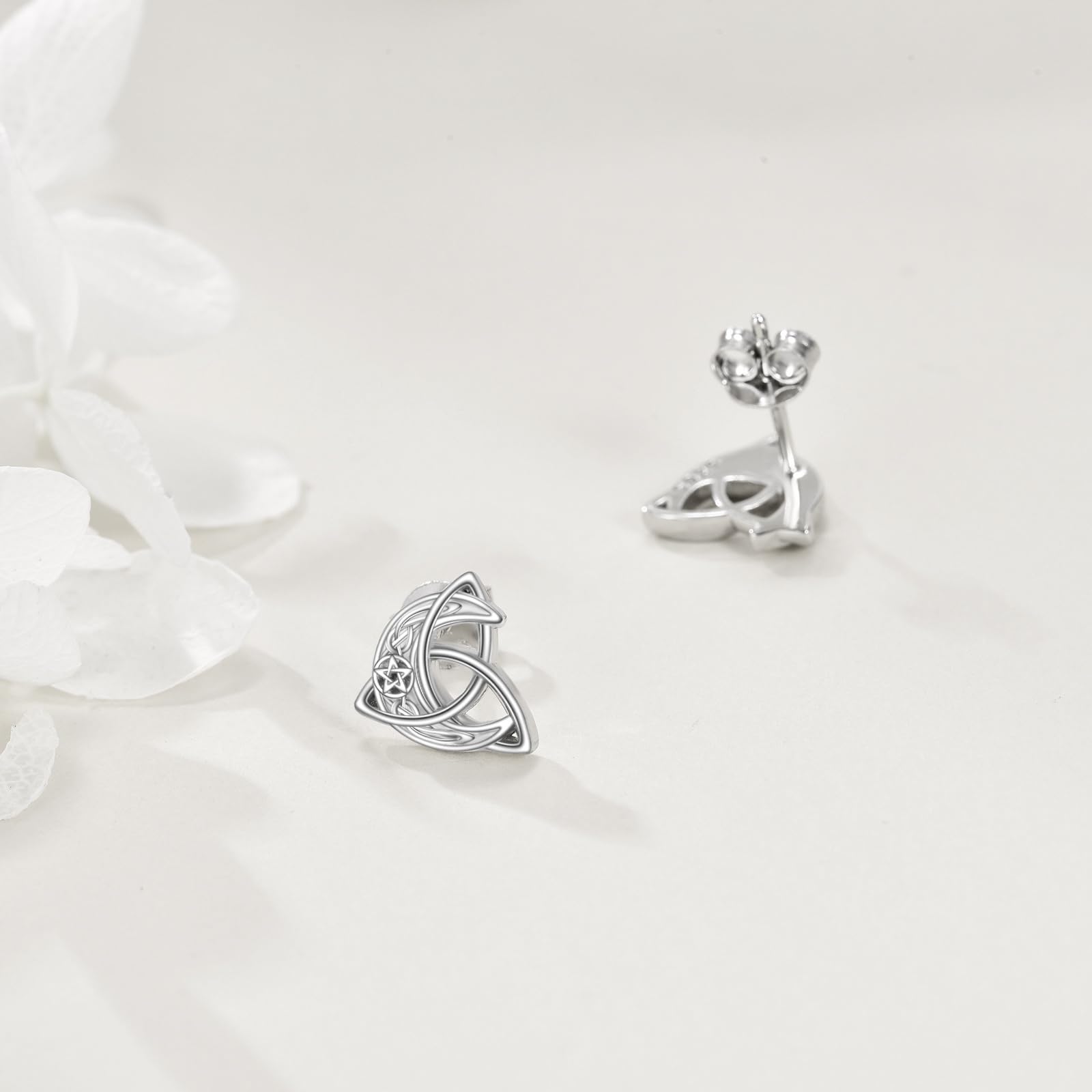 YFN Orecchini celtici da donna in argento Sterling Orecchini a perno in argento Sterling Gioielli Regali