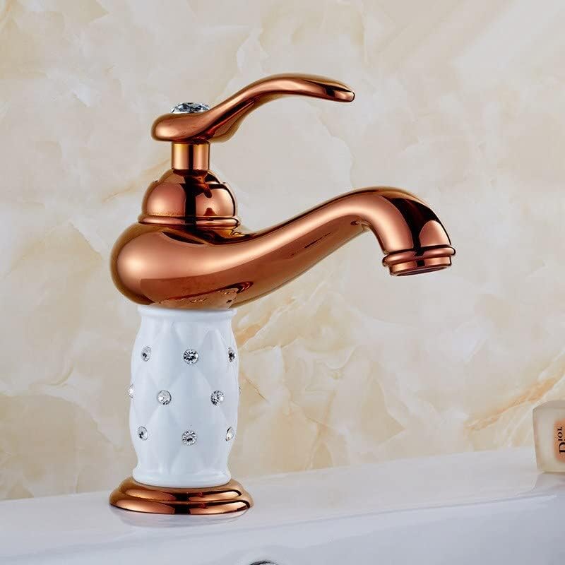 Bathroom Basin Gold Faucet,Brass with Diamond/Crystal Body Tap New