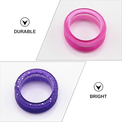 Miniatura 2 de balacoo 12 tijeras de silicona para peluquería, jalea para mascotas, anillo protector de silicona flexible, bucles de tijera de silicona muy fáciles