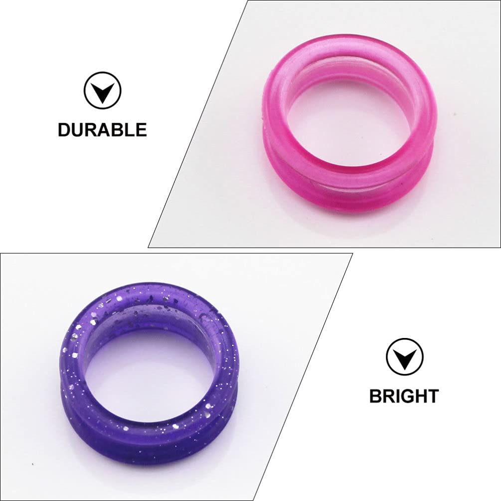 balacoo 12pcs Scissors Silicone Ring Hairdressing Jelly Pet Silicone Scissor Finger Ring Protective Ring Flexible Silicone Scissor Loops are Very Easy to Install on Most Scissors Dog Hair