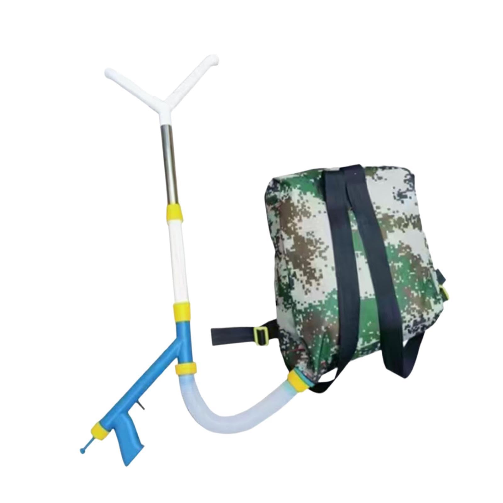 Fertilizante Sprayer de Mano con Mochila Y Bolsa Espaciosa Esparcidor Portátil Granulado para Fertilizar Jardín Y Dispensador Manual de a, Acero Inoxidable
