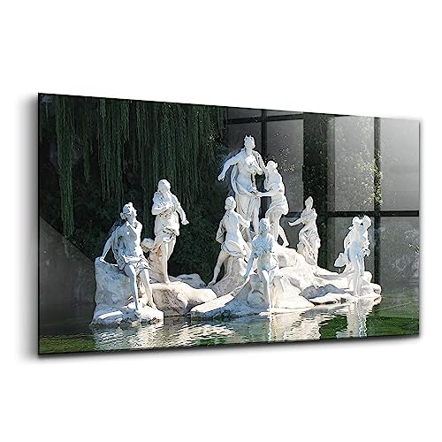 Peinture sur verre coloré 120x60cm pour salon design représentant le Palais de Caserta