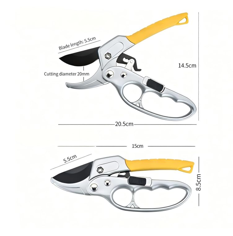 Tijeras de podar ergonómicas para jardín 1 pulg miniatura 6