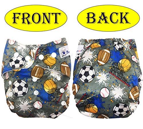 Image of Babymoon (SET of 3-1 Cloth Diaper with 2 5Layesr Bamboo Insert) Premium Adjustable Reusable Washable Cloth Diaper for Baby