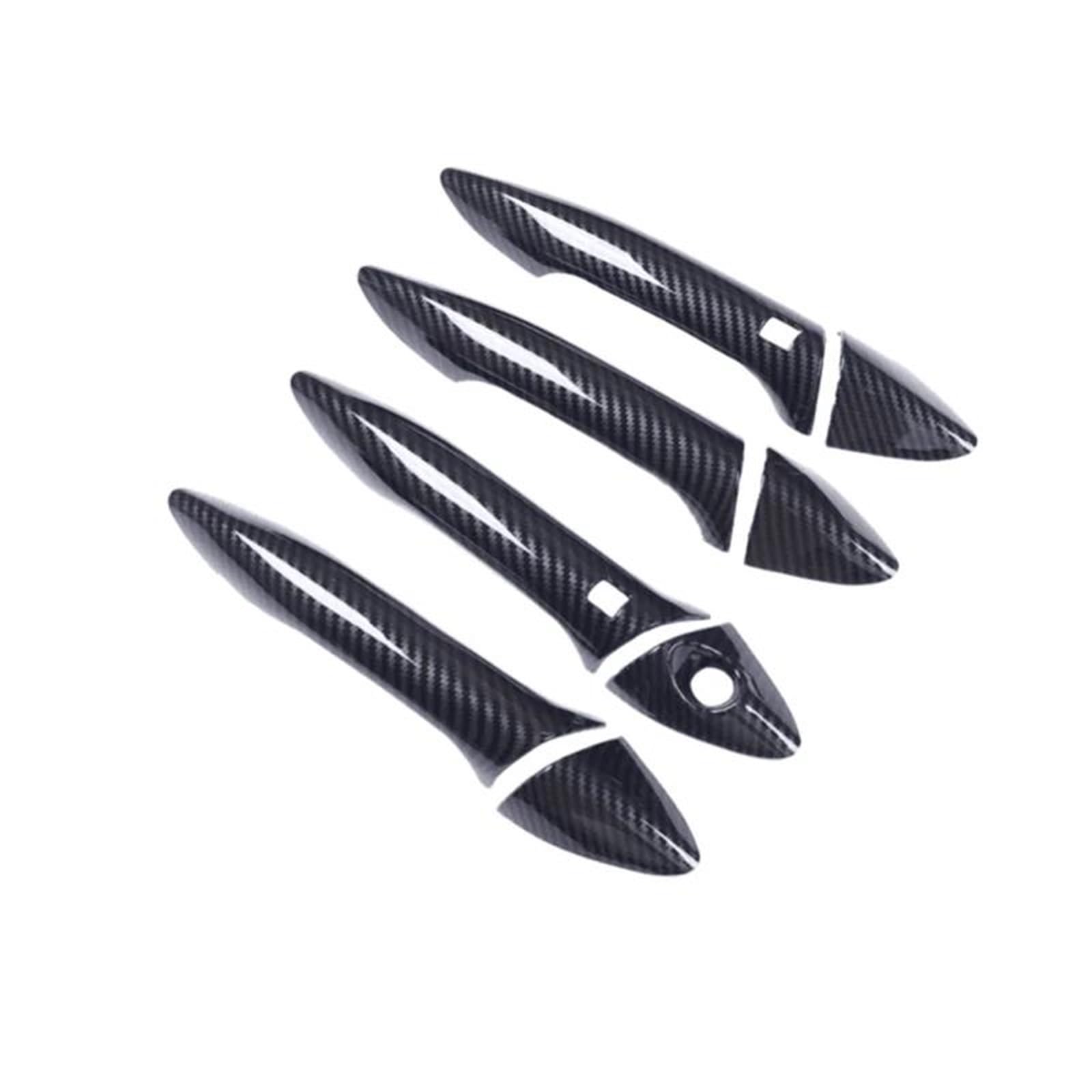 YESKIT Car Exterior Door Handle Cover Trim Accessories for Hyundai I30 2012-2016(Carbon 2 Buttons)