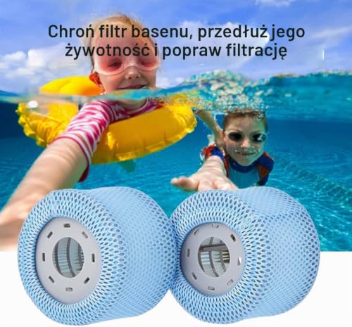WuYan 3 sztuki siatki ochronnej, kompatybilne z filtrami Mspa, osłona siatkowa 90 fałd, do wszystkich basenów Mspa, białe