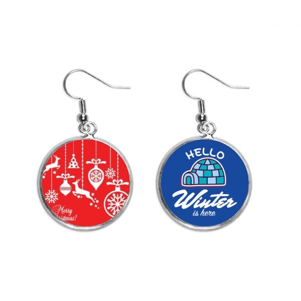 Pendientes de Navidad con diseño de alce para lucir en cenas navideñas 5
