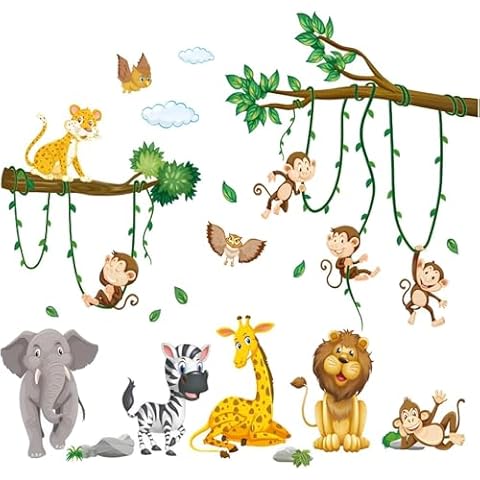 Safari Animal Wall Stickers for Kids Cover