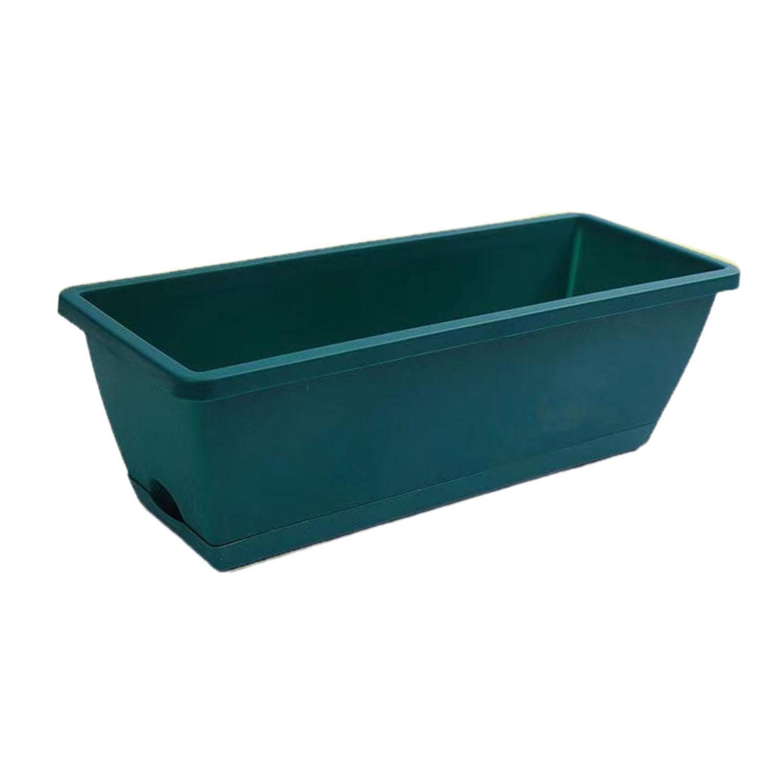mophrati Planter Box Plant Pot Rectangle Indoor Outdoor Spaces Featuring Effective Drainage Holes Ensuring Thriving Plants Plastic Planter Boxes With Drainage