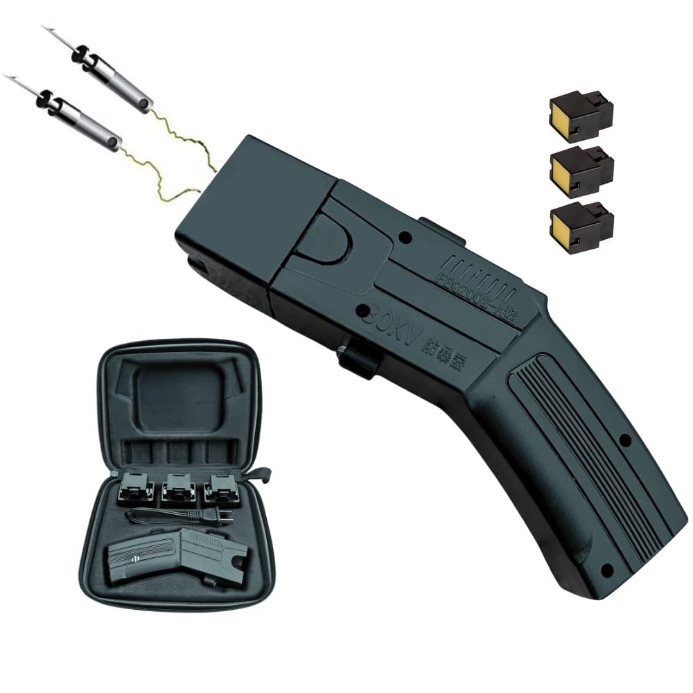 Odds Shifter Self Defense Heavy Duty Stun Gun for Men & Women,15 Foot Range,1.80 µC Painful Charge,LED Flashlight,Safety Switch