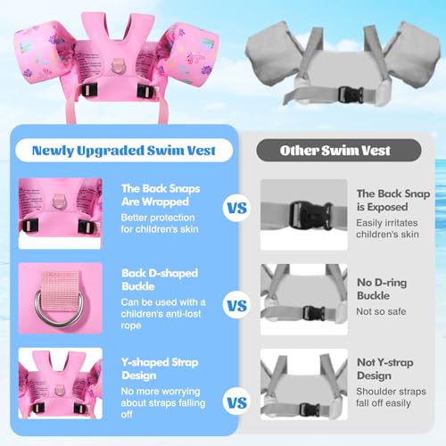 Image of MoKo Toddler Arm Floaties 20-50lbs, Swim Vest Water Wings for Kids Pool