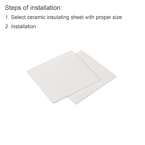 Miniatura 5 de PATIKIL Hoja de cerámica de alúmina almohadilla de enfriamiento cuadrada Hoja aislante 2pcs alta dureza para transistor MOS 50x50x1.5mm (2x2x0.06")