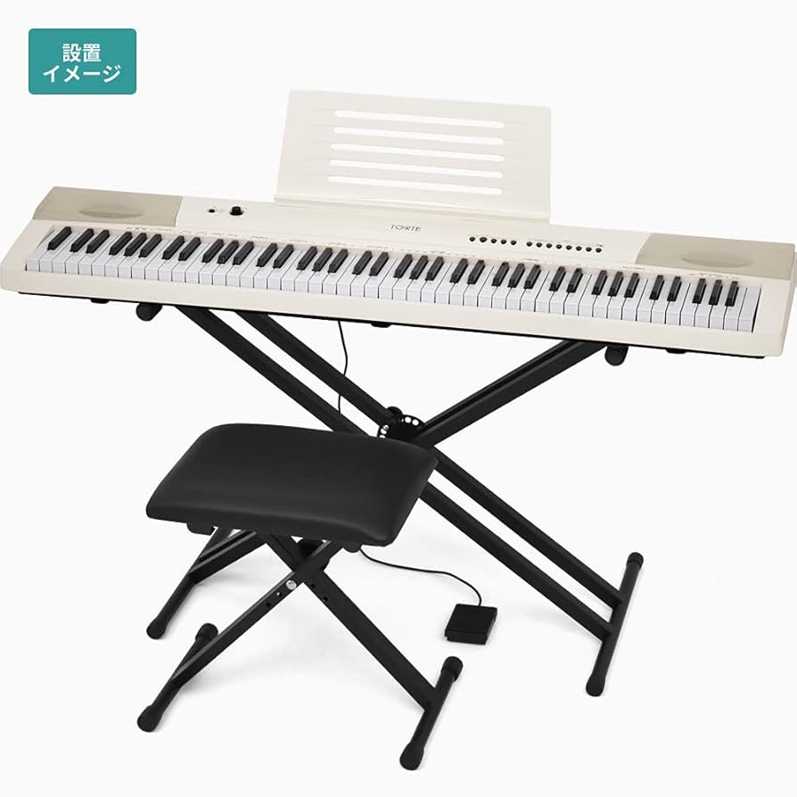 デジタルピアノ 電子ピアノ TDP-88/WH 【TORTE】 Amazon | TORTE トルテ デジタルピアノ(電子ピアノ) 88鍵 TDP-88