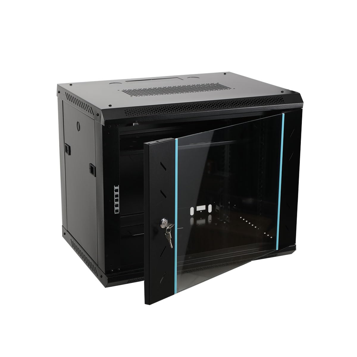 9HE Netzwerkschrank Serverschrank, zur Wand- oder Standmontage | Netzwerk-Wandschrank Server Rack Tragfähigkeit 60kg, 600×450×500mm