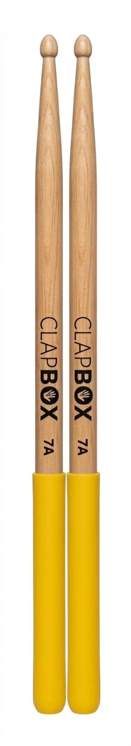 Clapbox Drum Sticks with Grip (Yellow) Maple Wood, 7A Size - One Pair-image-18