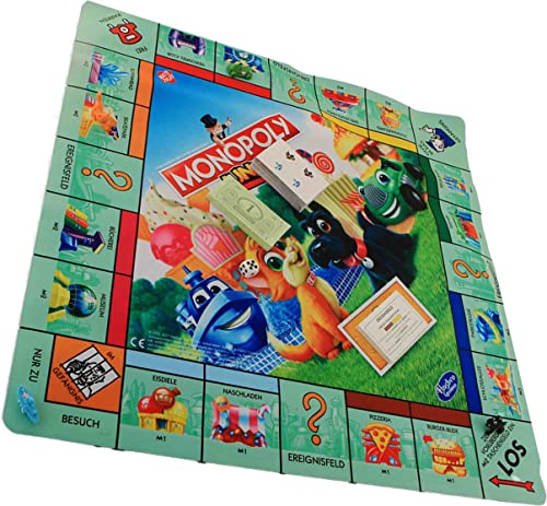 Hasbro Gaming Monopoly Junior XL Spielmatte 61x61cm Deutsche Version Kinderspiel Brettspiel