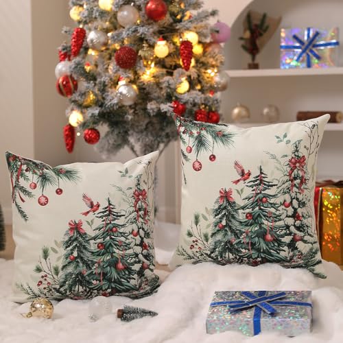 Dfxszchristmaspillowcovers18x18inchsetof2christmastreedecorativethrowpillowswinterchristmasdecorforhomecouchth35b18  Urban Country Home Decor Dfxsz christmas pillow covers 18×18 inch set of 2 christmas tree decorative throw pillows winter christmas decor for home couch th 35b18  urban country home decor