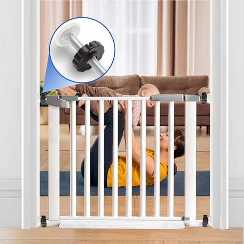 4 STK Druckschrauben Klemmschraube Schraube M10 x 90mm Gitter Gewindespindelstangen Schrauben Kit für Treppengitter Kindergitter Haustier Treppengitter Baby Gate(Schwarz)