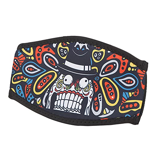 Diving Head Strap, Double Sided Neoprene Snorkeling Mirror Belt for Men and Women Water Sports (Cartoon Printing - Funny Teeth)