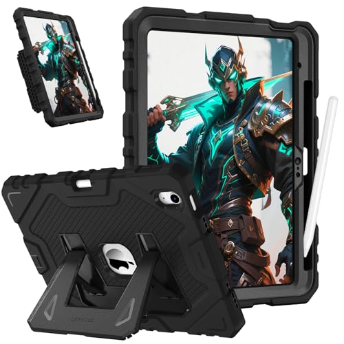 FINTIE Custodia per iPad (A16) 11ª Generazione 11' (2025)/iPad 10ª Generazione 10,9' (2022) con Portapenne, Antiurto Robusta Case Protettiva Cover con Supporto Integrato, Nero