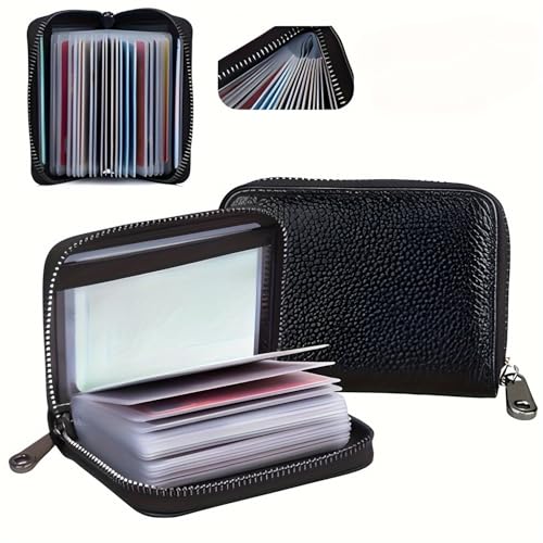 RFID Blocking 1pc Men's PU Leather Wallet | 22 Card Slots Large Capacity Business Credit Card Holder, Change Organizer Zipper Mini Purse Card Case3