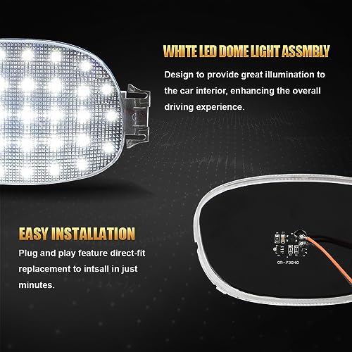 Cubierta de luz de cúpula interior LED para Dodge Ram 1500 miniatura 7