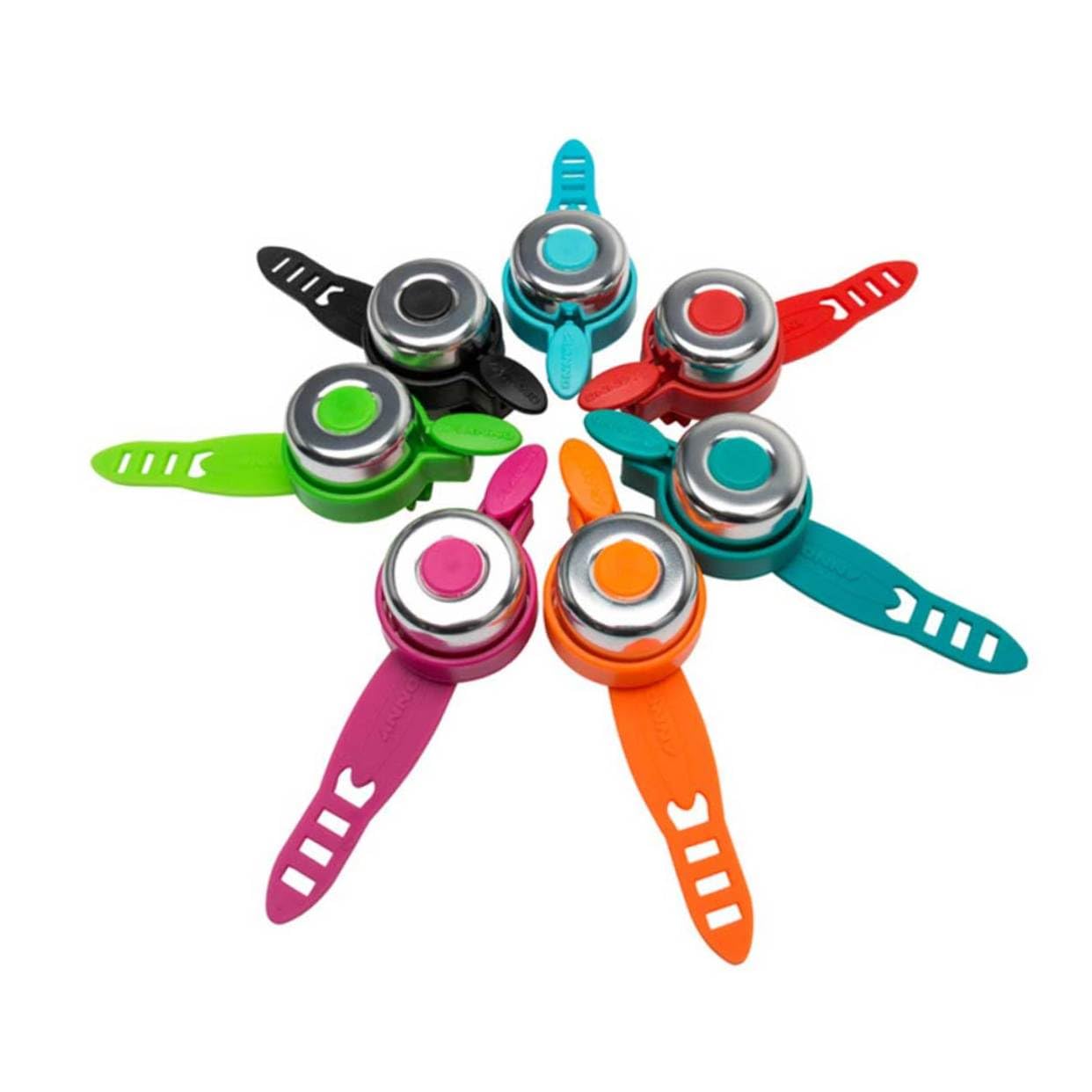 BRIGHTFUFU 2Pcs Blue Bike Tassels Handlebar Bell Set for Streamers Scooter Accessories Fun Bicycle Decorations for Boys Present for Young Riders