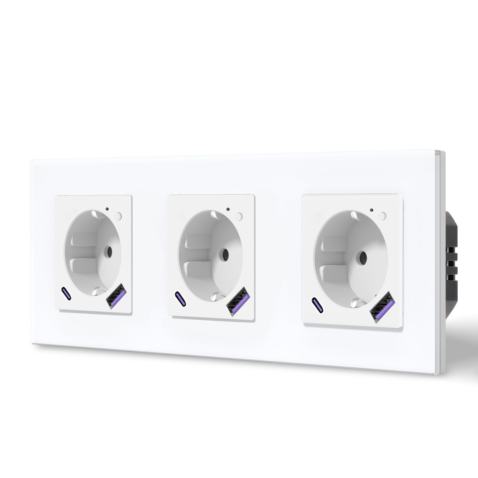 BSEED Enchufe Inteligente con 20W USB y Tipo C,Mate Enchufe Pared Wifi con Medidor Consumo,Control Remoto por APP & Voz,Requiere Cable Neutro,1 Enchufe,Blanco 86mm — view 109