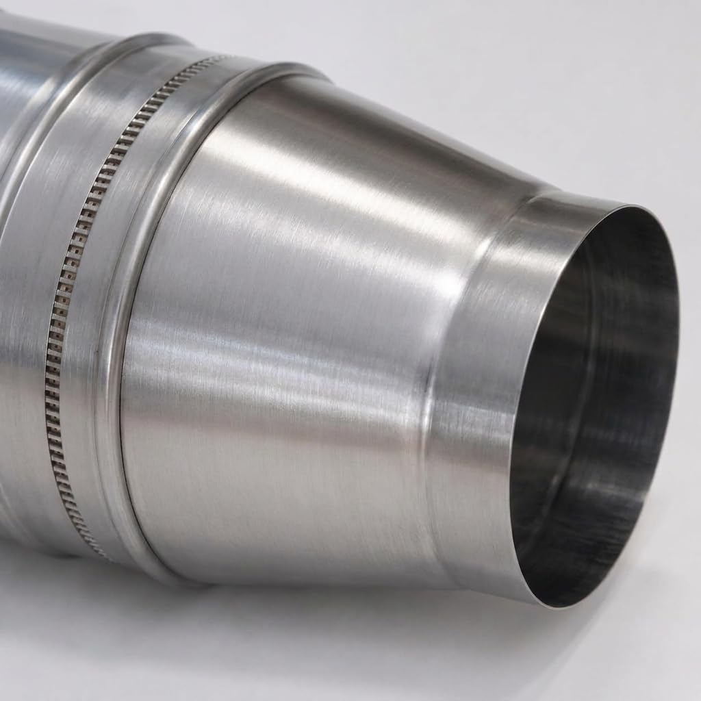 MAKA Comignolo Conico, Terminale in Acciaio Inox per Canna Fumaria Camino Stufa a Legna Pellet e Gas, Cappello Antipioggia Aspirafumo Conico(Ø 220 mm)