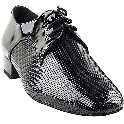 Very Fine Mens Ballroom Dance Shoes Standard & Smooth Tango Wedding Salsa Dance Shoes Black Patent CD9416EB Comfortable Dance Shoes 1