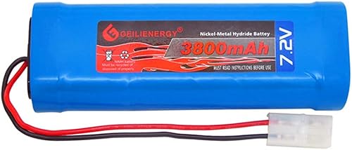 Miniatura 7 de Batería NiMH de 7.2 V 3800 mAh de 6 celdas para autos RC Hobby batería con conector Tamiya para automóvil, camión, camión, tanque de buggy, avión,