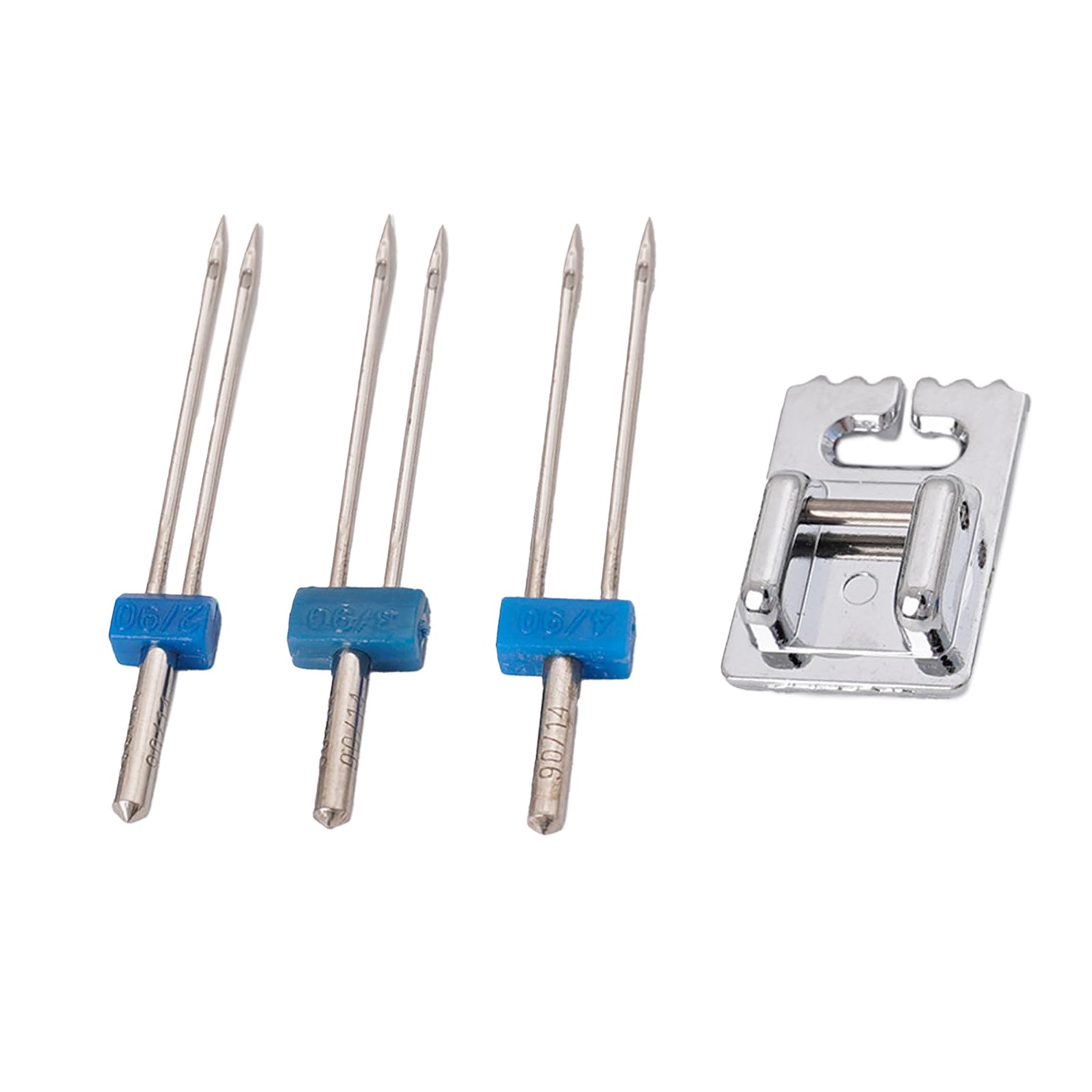 Twin Needle Stretch Machine Needle 2/90 3/90 4/90 Sewing Machine Double with Presser Foot for Most Sewing Pintuck Foot