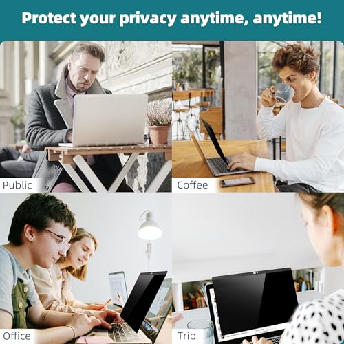 Image of Protescreen 12.3 Inch Magnetic Privacy Screen Compatible with Surface Pro 7+ /7 /6 /5 /4 /3, Removable Anti Blue Light Glare Filter, Black Security Private Apy Block Protector