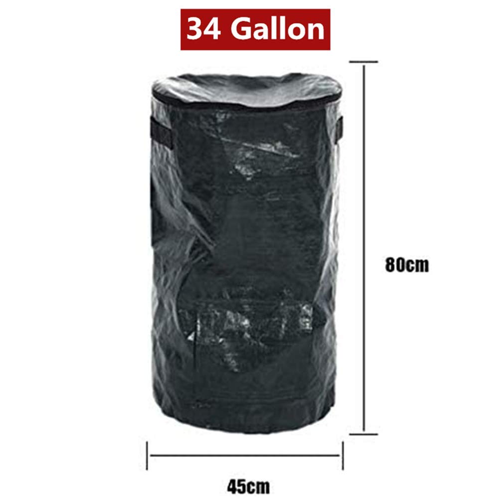 Sacco per Compostaggio Agricolo, Bidone per Compostaggio Pieghevole, Sacco per Rifiuti da Giardino, Sacco per Rifiuti per Foglie da Giardino Riutilizzabile per Impieghi Pesanti, Bidone per Compostag