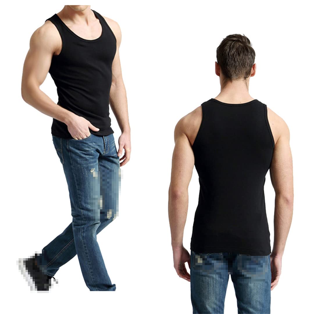 Tank Tops Herren Weste Ärmelloses Top Sport Slim Casual Unterhemd, 1 x Rot, 1 x Gelb, XL